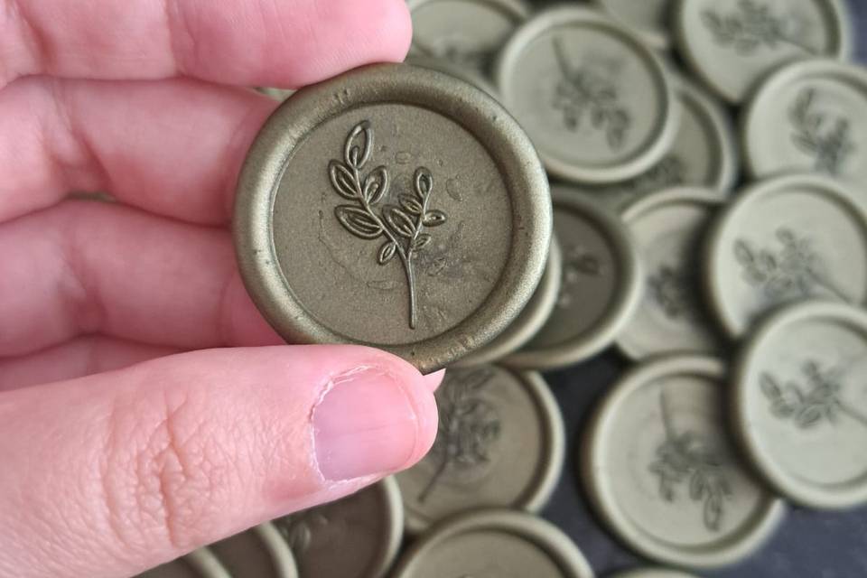 Lacre de cera verde oliva