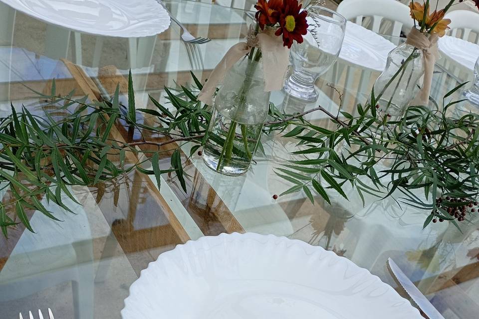 Mesa decorada simples