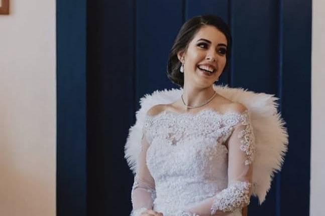 Vestido sereia ombro a ombro