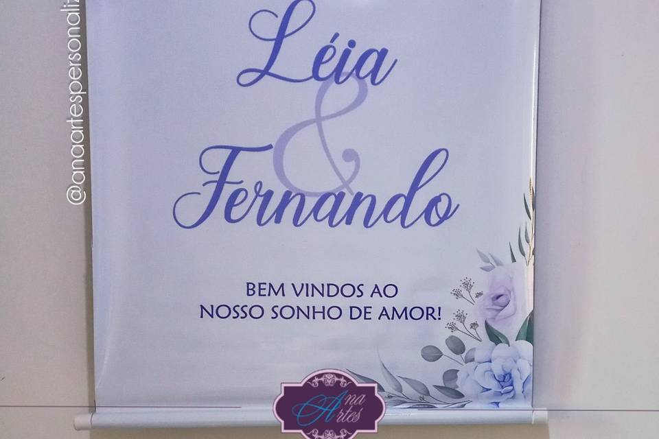 Banner bem-vindos casamento