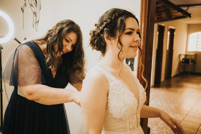 Penteado e maquiagem noiva