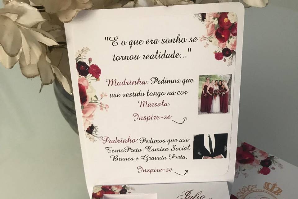 Convite de casamento