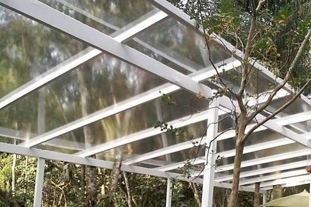 Cobertura construída cristal