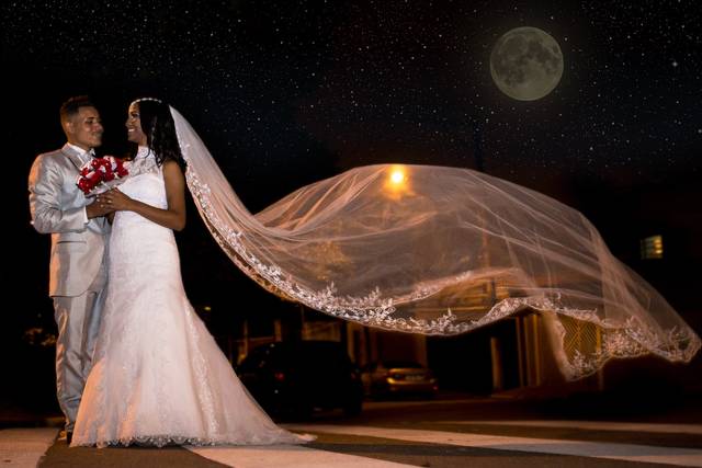 Foto criativa dos noivos