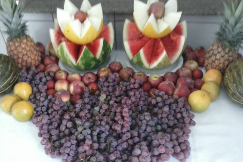 Decoração com frutas