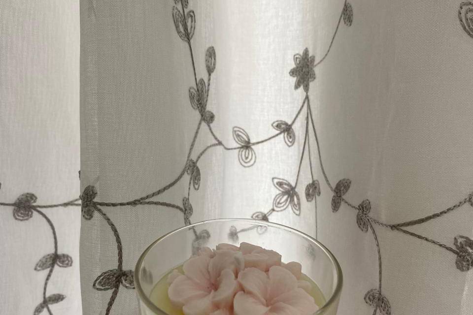 Vela no Pote com Florzinha