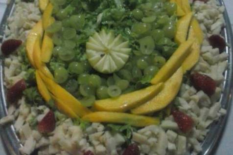 Salada de frutas e queijo
