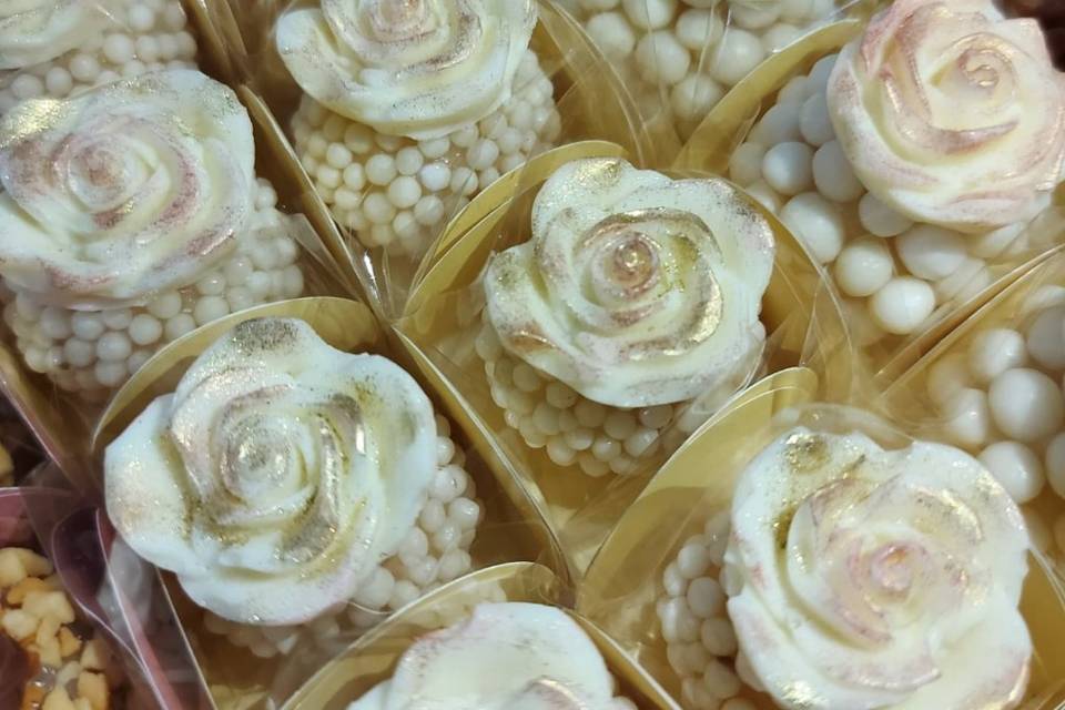 Brigadeiro com rosas