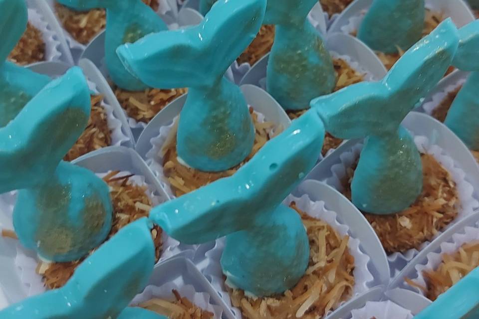 Coco queimado com calda