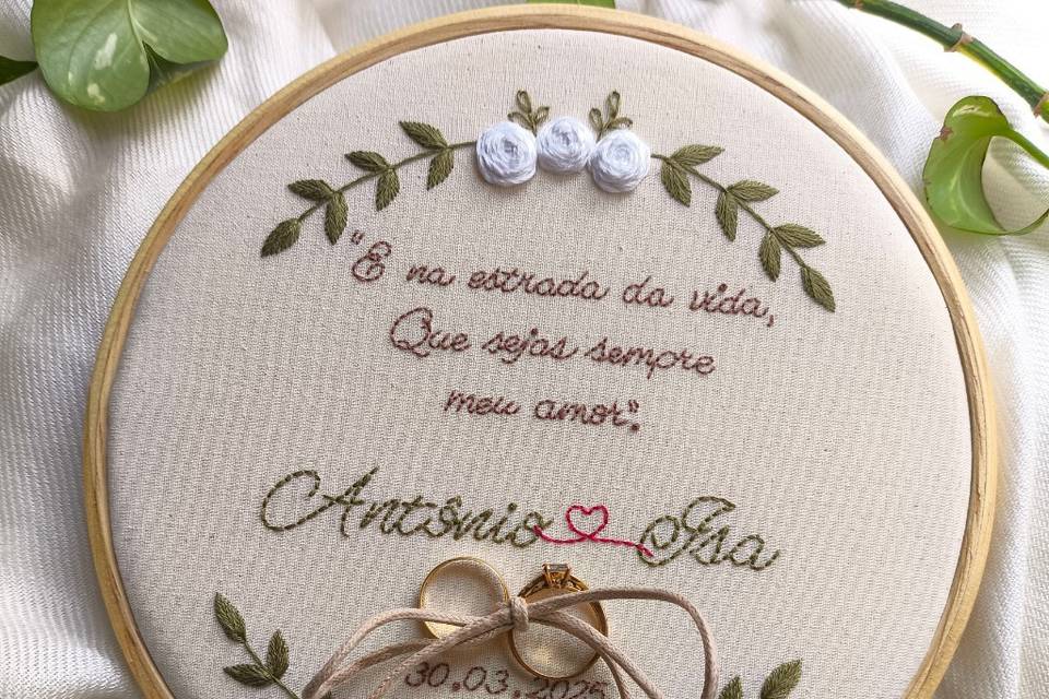 Porta Alianças com frase