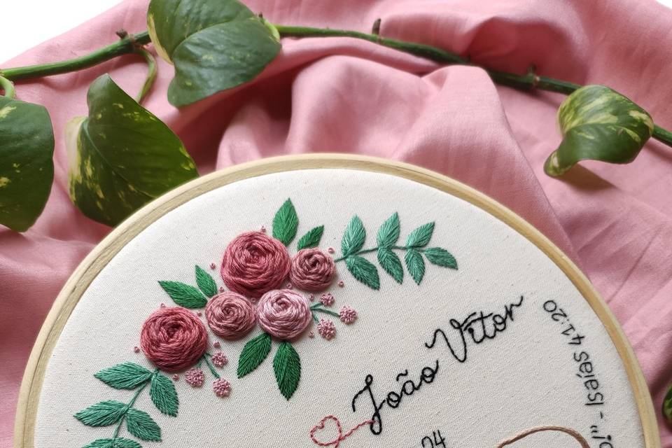 Porta Alianças floral