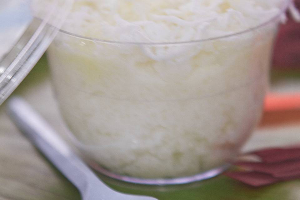 Cuscuz de tapioca com coco