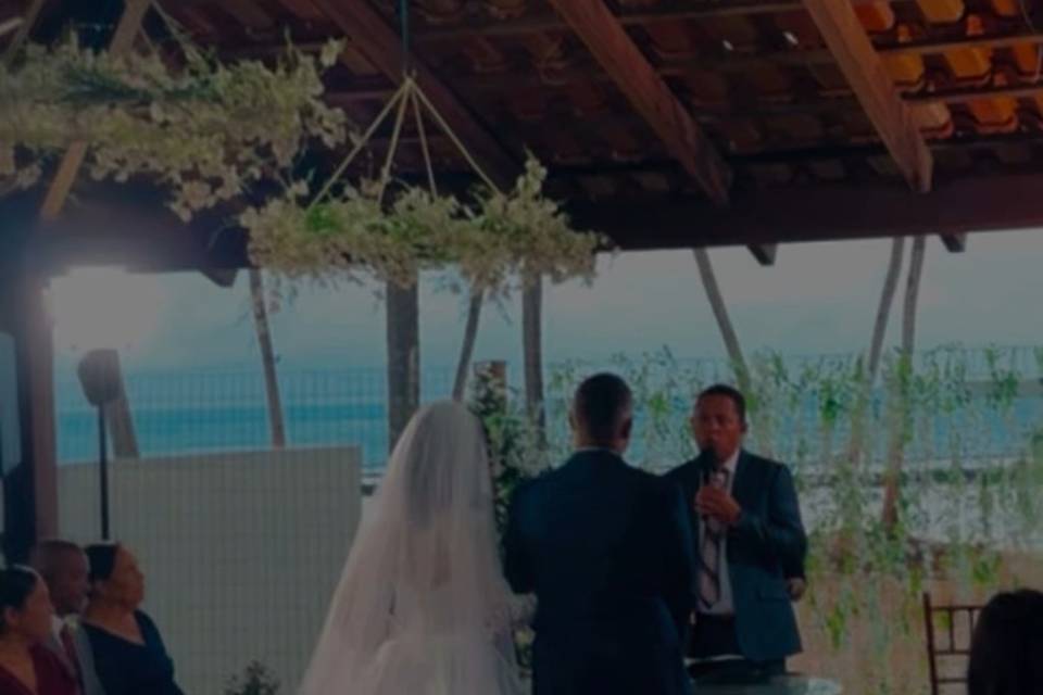 Casamento no salão de festas