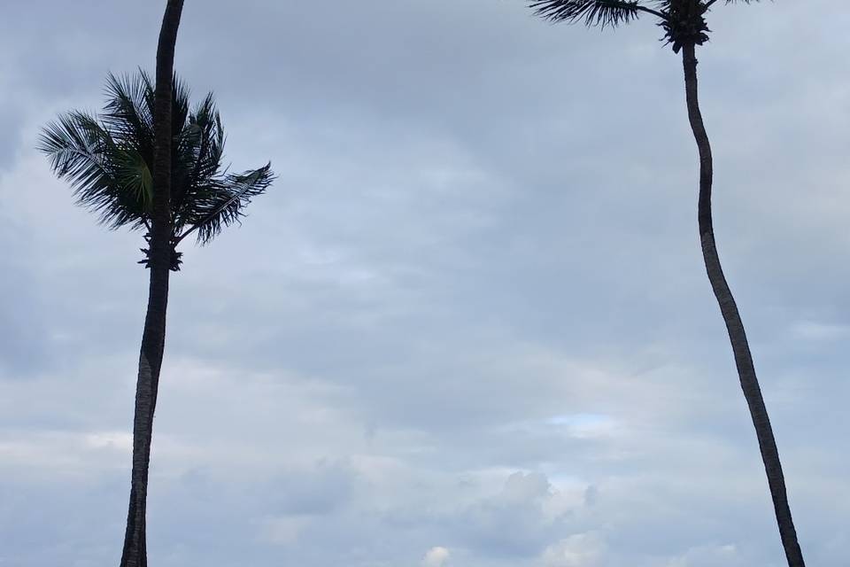 Pé na areia