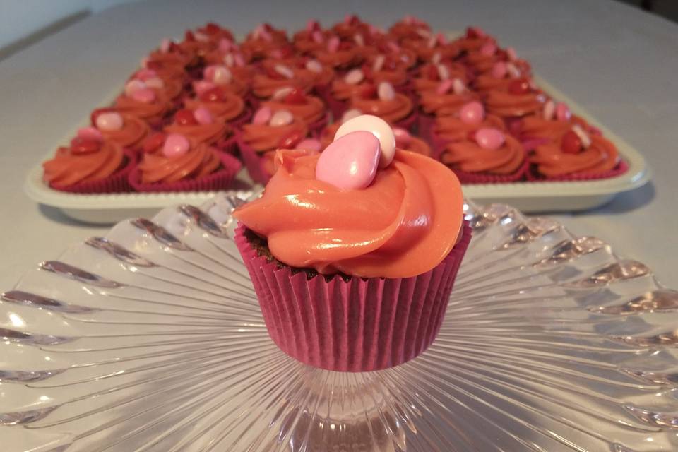 Cup Cake chocolate com morango