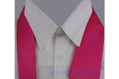Gravata rosa pink tradicional