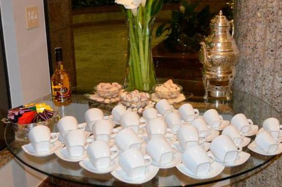Decoração mesa do café