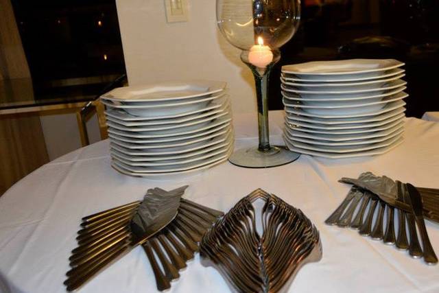 Decoração da mesa de jantar