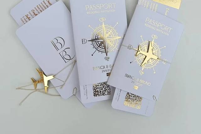 Convite passaporte luxo