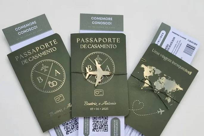 Convite passaporte luxo