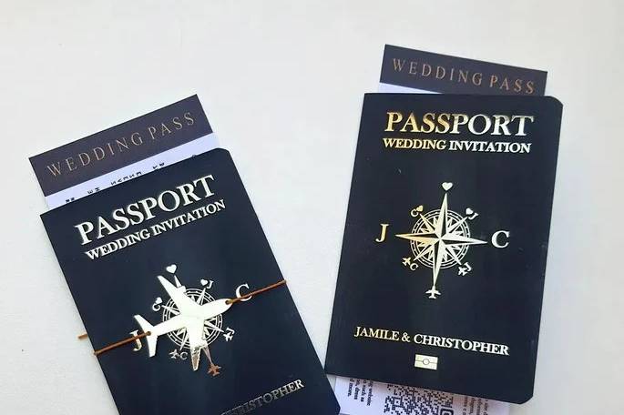 Convite passaporte luxo