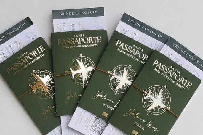 Convite passaporte luxo