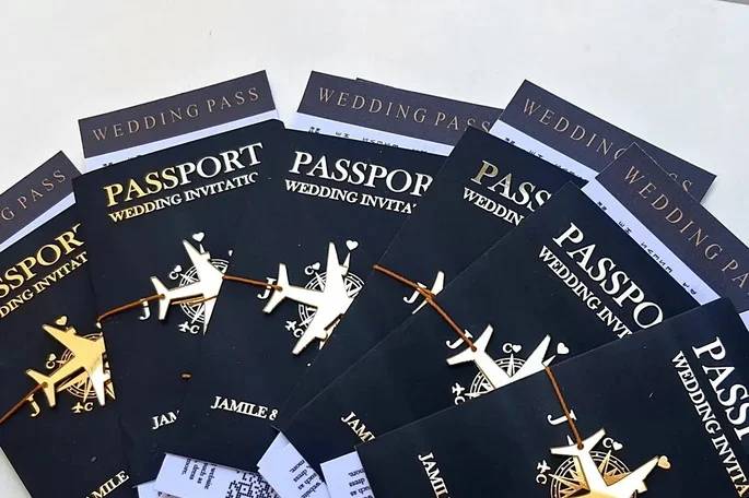 Convite passaporte luxo
