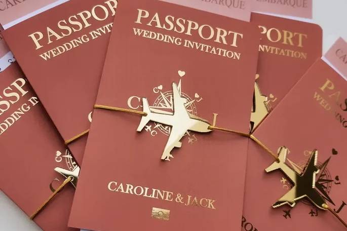 Convite passaporte luxo