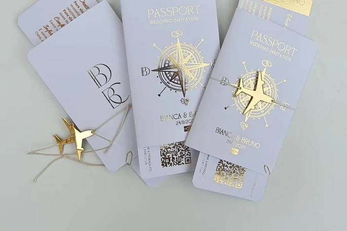 Convite passaporte luxo