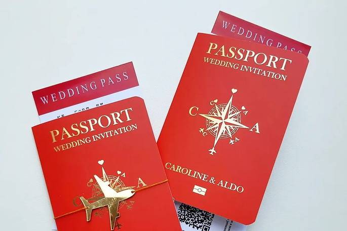 Convite passaporte luxo
