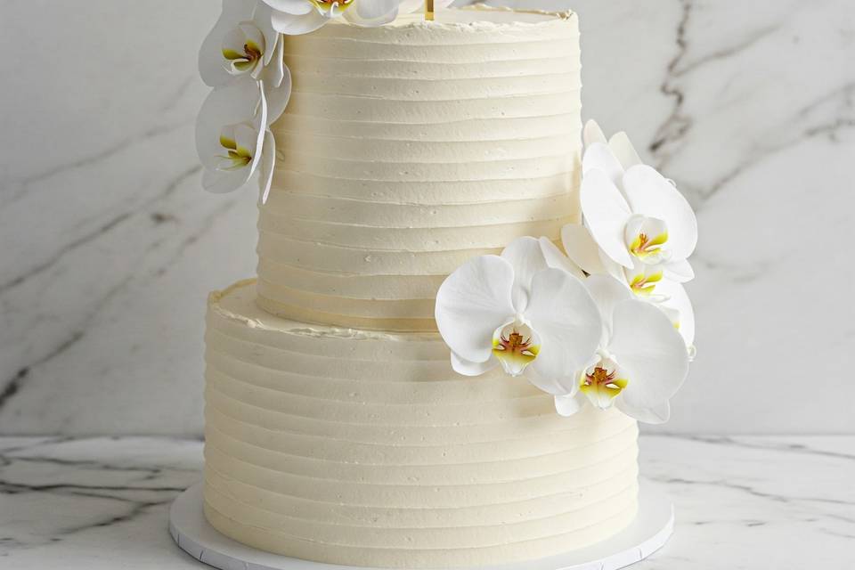 Bolo de casamento íntimo