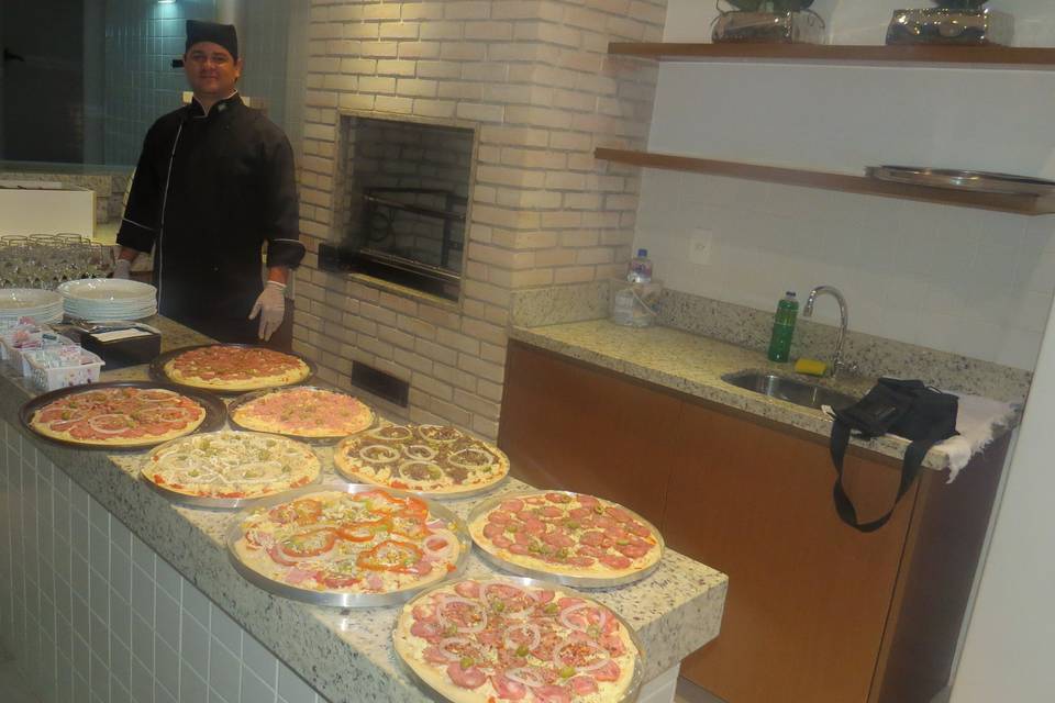 Buffet de pizzas