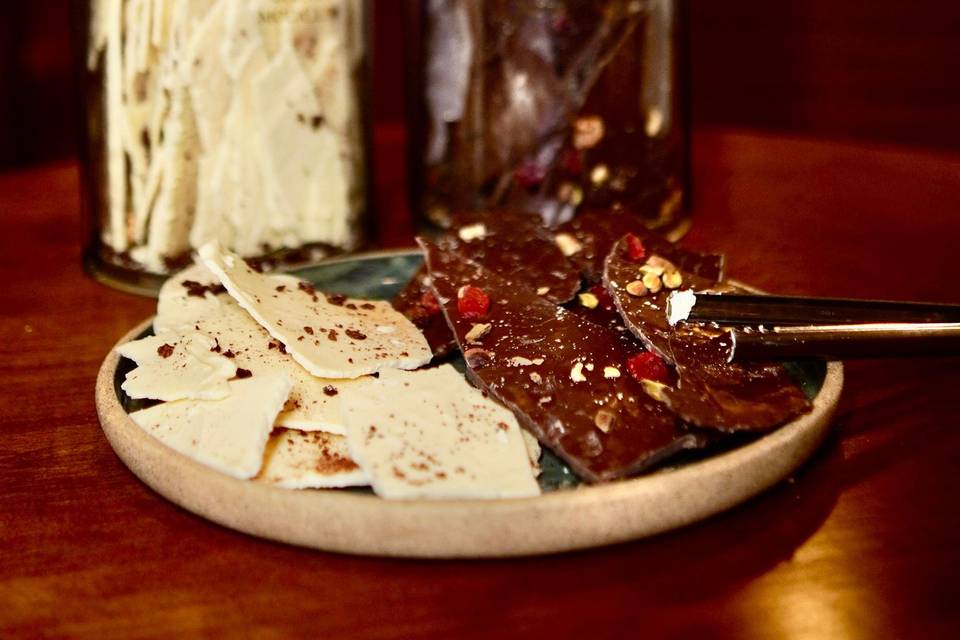 Deliciosas lascas de chocolate
