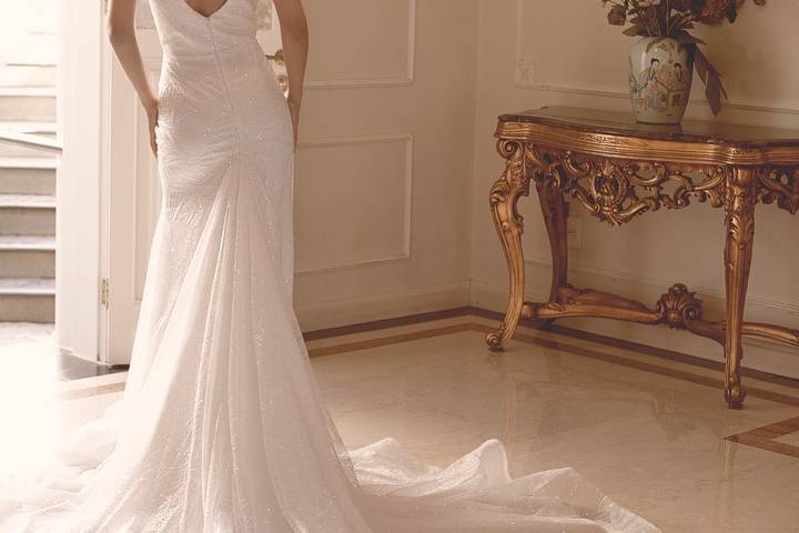Vestido Sereia Rendado Bordado