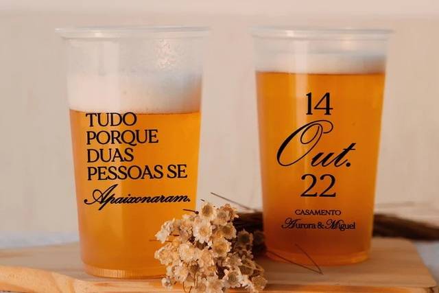 Kombi beer com copos personalizados