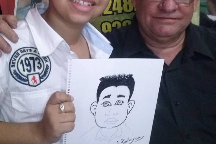 Caricatura no evento