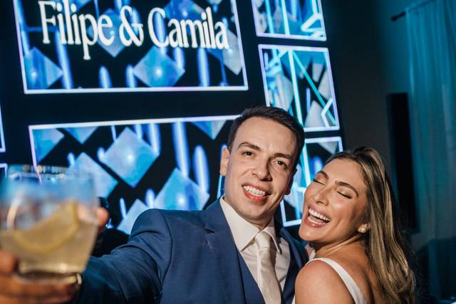 Casal telão