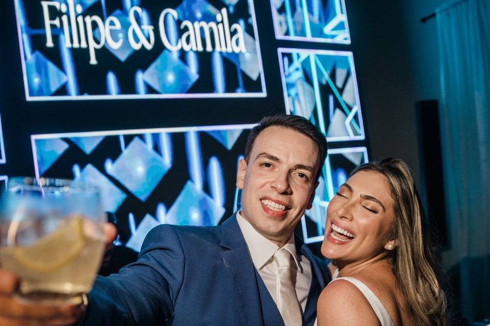 Casal telão