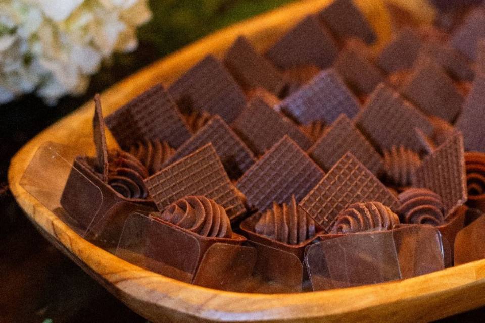 Copinho de ganache de chocolat