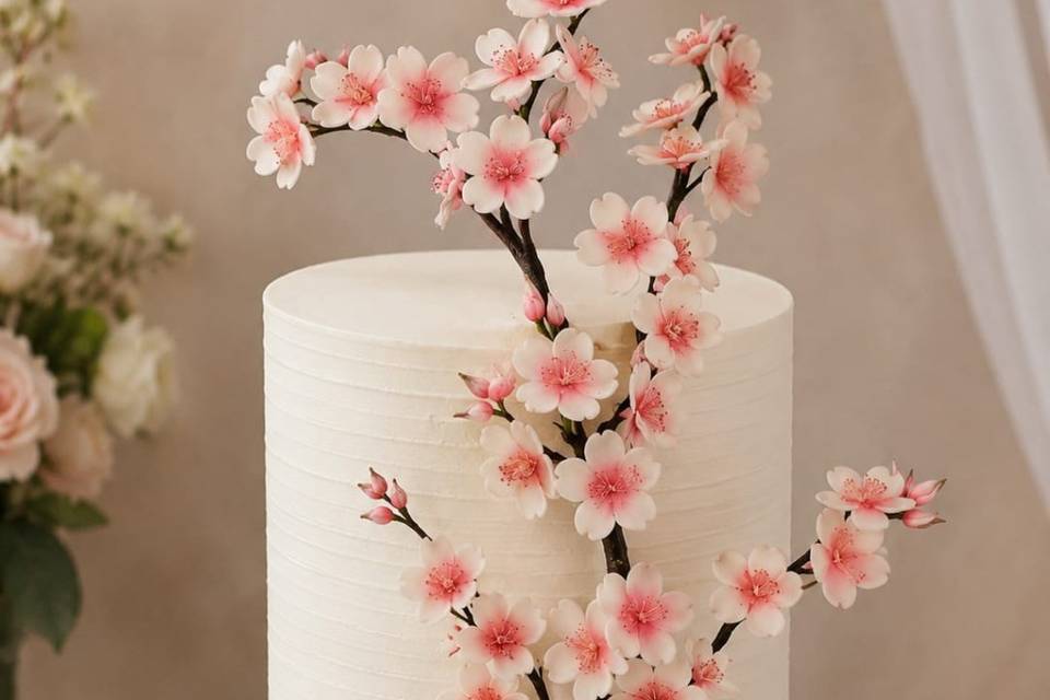 Bolo comestível, flores de de