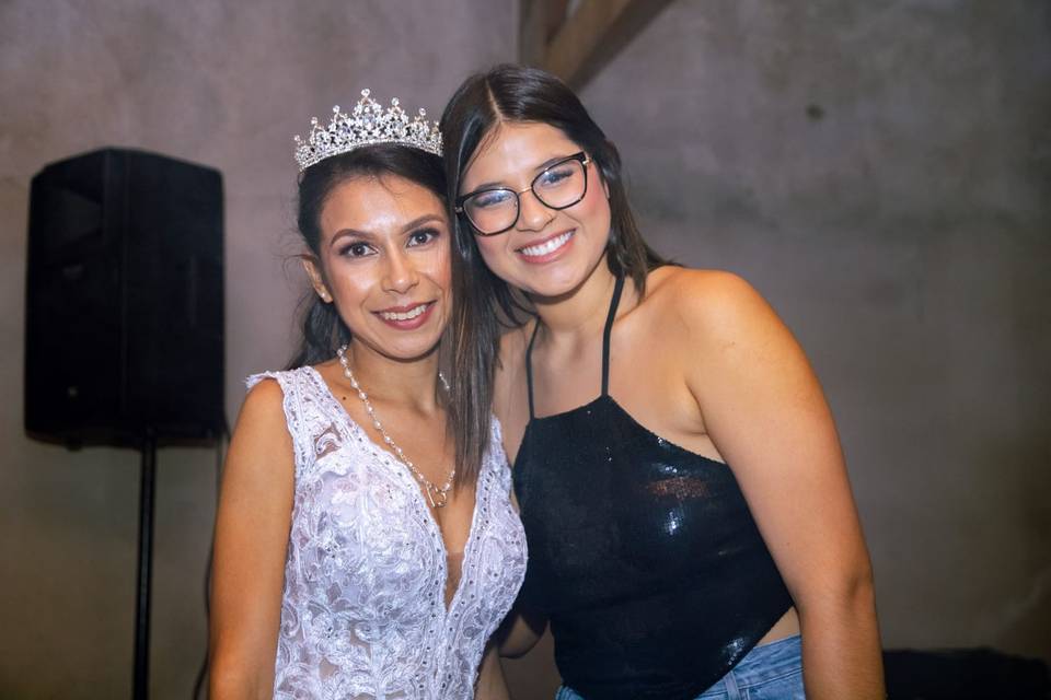 Foto com a noiva