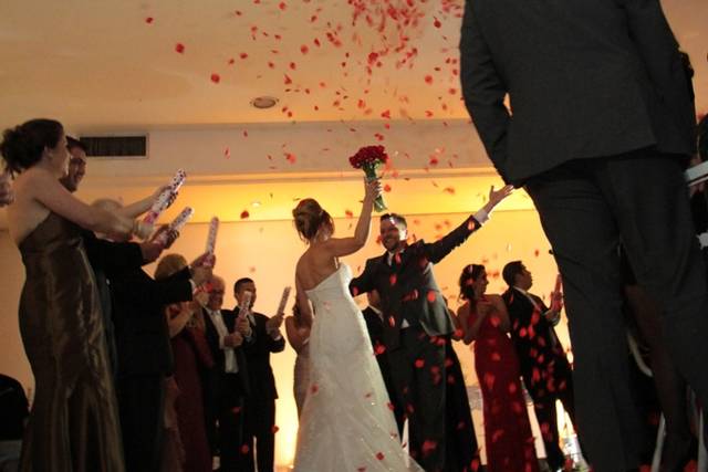 Chegada dos noivos ao salão