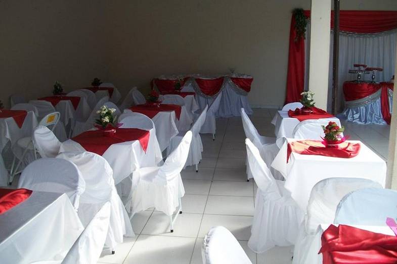 Decoração das mesas
