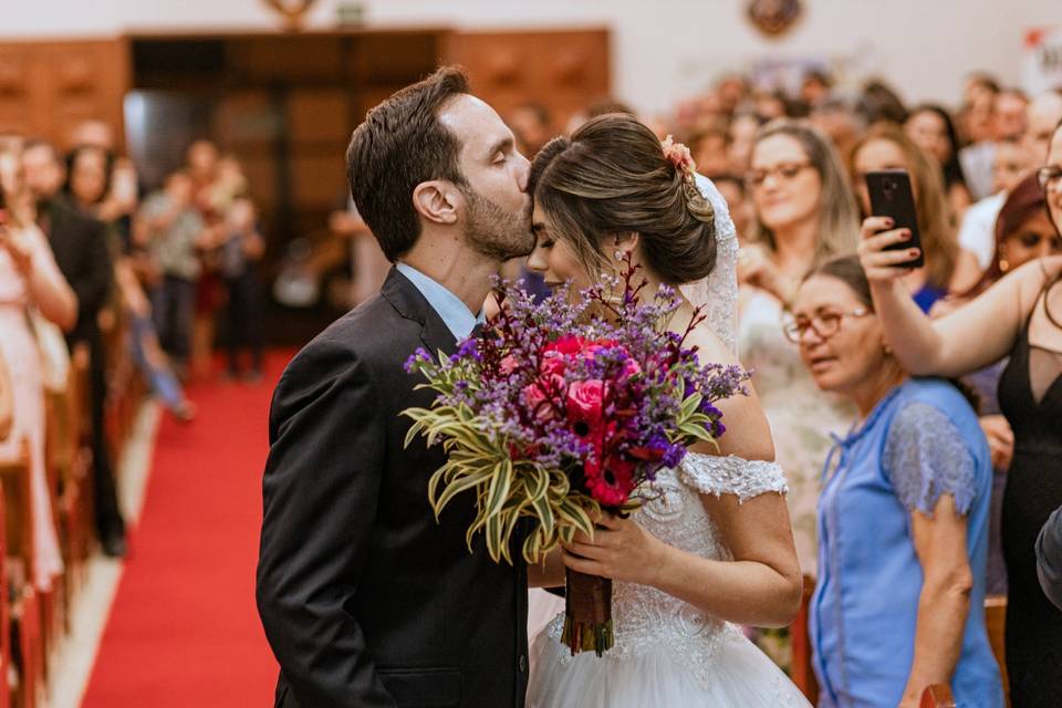 O beijo da benção do pai da no