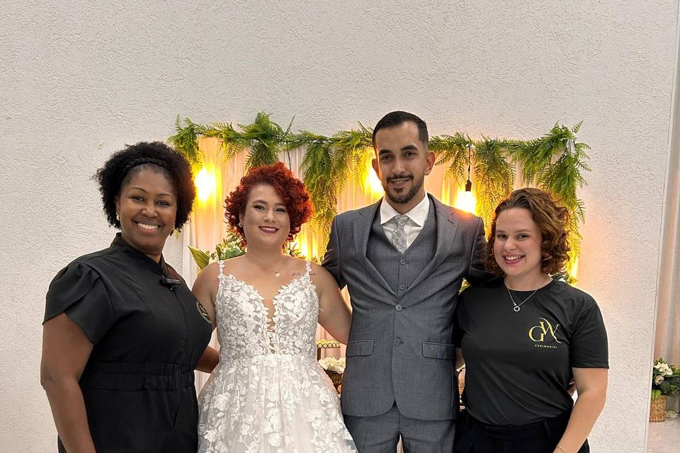 Equipe GW Cerimonial e os noiv