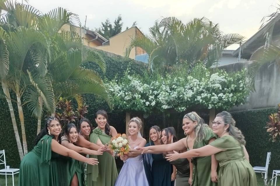 Madrinhas e noiva Jessica