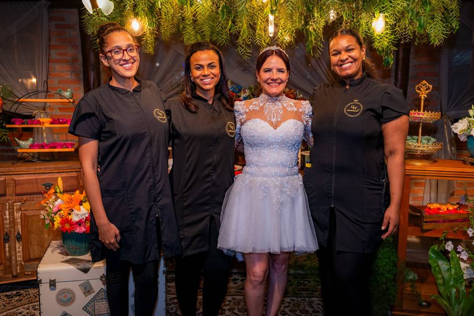 Equipe e a Noiva Vivian