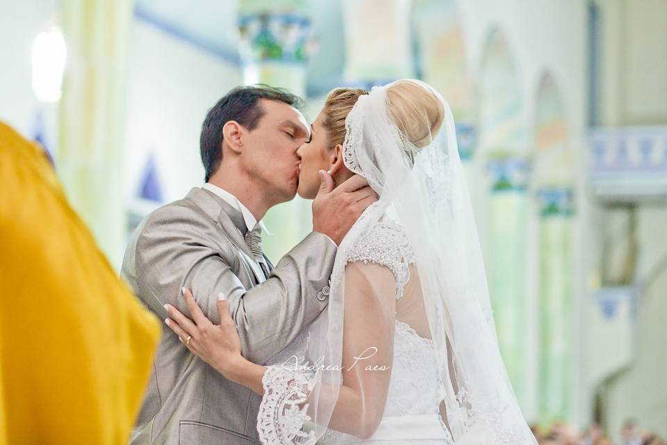 O beijo na cerimônia