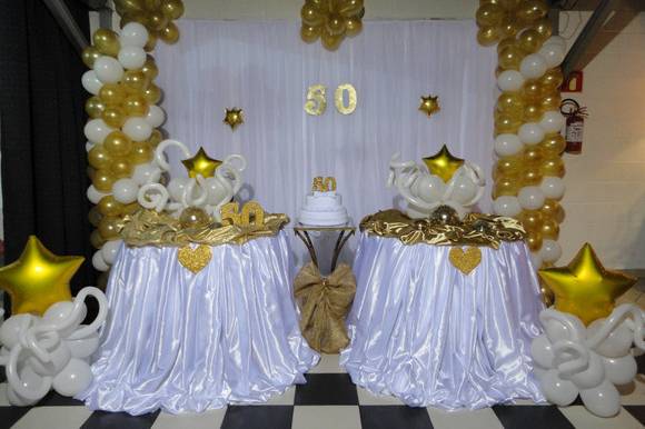 Decoração Bodas de ouro