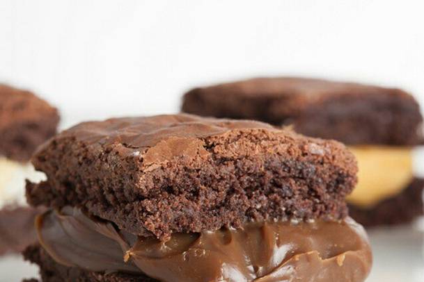 Brownie Recheado com Nutella